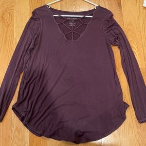 Maroon “soft and sexy” long sleeve!